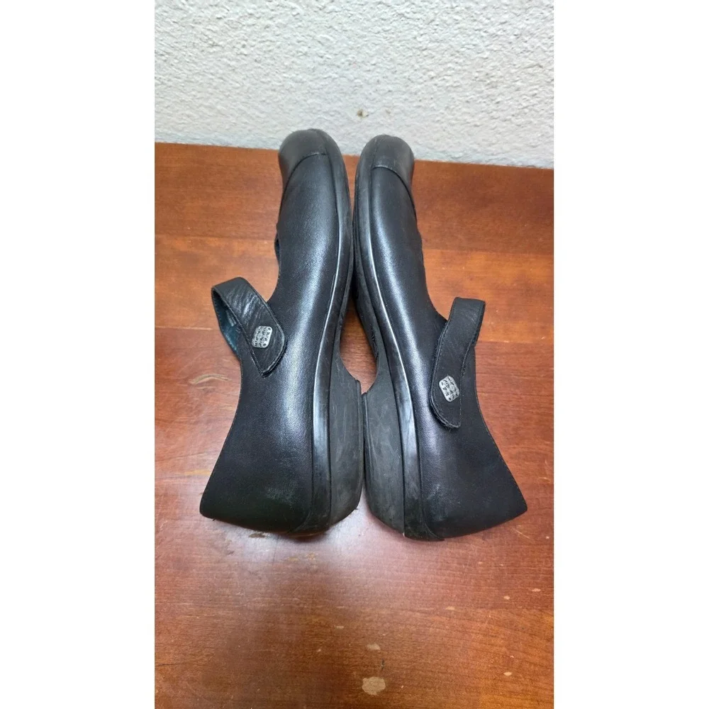 Dansko Mary Jane Shoes Women's 40 Black Leather Comfort Strap Flats